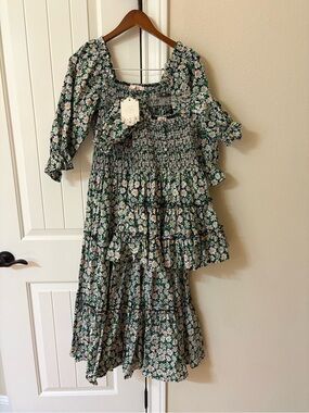 Ivy City Co. Mommy & Mini Floral Tiered Smocked Midi Dress